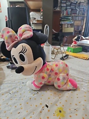 Disney Baby Minnie Mouse Touch N Crawl Crawling Talking Toy Plush Pink. - Imagem 1 de 4