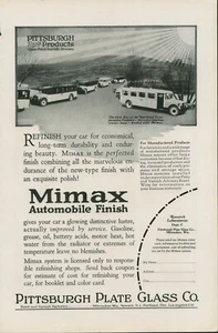 1926 Mimax Automobile Finish Pittsburgh Plate Glass Co White Fleet Print Ad G6 - Picture 1 of 1