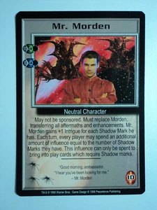 1998 BABYLON 5 CCG - THE SHADOWS - RARE CARD - MR. MORDEN - Picture 1 of 2