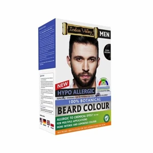 Indus Valley 100% botanical Hypo Allergic Aqua Beard Colour (Dark Brown) - Picture 1 of 9