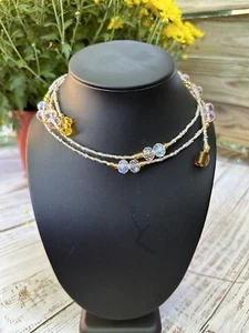 Beaded Necklace Handmade With Swarovski & Czech Crystals - Picture 1 of 3