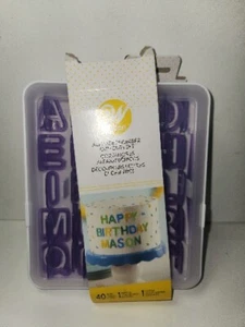 Wilton 40pc Plastic Alphabet Number Cut Out Set Cutters Case Tools - Picture 1 of 4