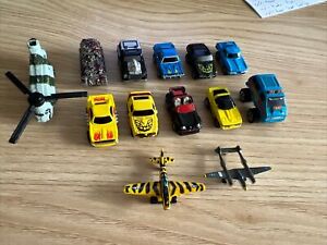 VTG Galoob Micro Machines Lot Of 13 CARS AND Planes