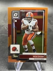 Donruss Optic Nick Chubb Orange Prizm 2022/199 Cleveland Browns combinación de colores - Imagen 1 de 2