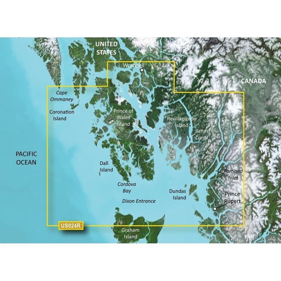 Garmin BlueChart® g3 Vision® HD - VUS024R - Wrangell Dixon Entrance microSD/™SD™ - Image 1 of 1