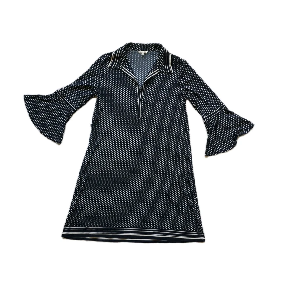 Vestido para mujer MAX STUDIO estampado elástico manga campana 3/4 cuello en V. Mediano/Reino Unido 12. Foto 1 de 4