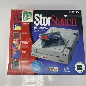 Sony StorStation 2GB Ext. Parallel Port Mini Cartridge Tape Backup System ~ NEU - Bild 1 von 19
