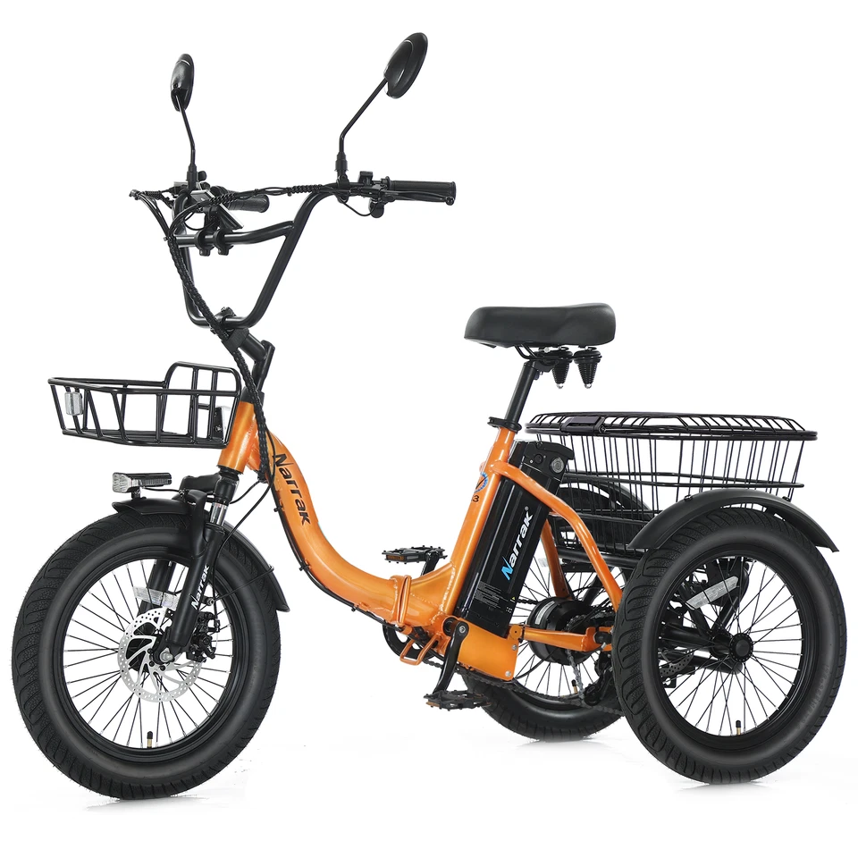 Triciclo Eléctrico Plegable Neumático Narrak 18"x 3.0 350W Step-Thru Etrike 374WH Batería Foto 1 de 4