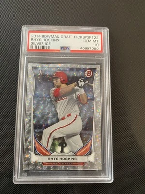 RHYS HOSKINS - 2014 Bowman Draft Picks Silver Ice - PSA 10 Philadelphia Phillies - Image 1 of 2