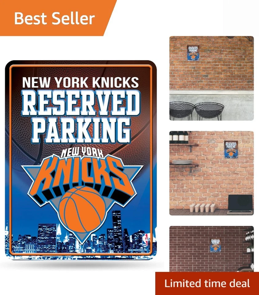 Прочный металлический парковочный знак New York Knicks — спортивный декор для офиса и спальни - Изображение 1 из 4