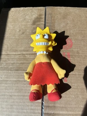 Vtg 1990 LISA SIMPSONS Plastic Head 8” Plushie Doll Burger King with Extra - Image 1 of 4