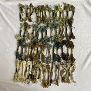 Embroidery Floss Different Shades Of green and browns,beige 65 Pieces, anchor 7 - Picture 1 of 9