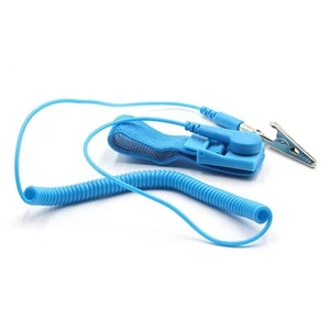 Antistatik Armband Blau ESD-Erdungsband Mit Abnehmbarer Krokodilklemme Praktisch - Bild 1 von 14