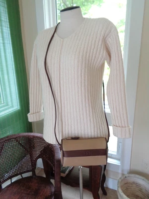 Bolso Bandolera De Colección Esprit Años 80 Años 90 Cartera Guijarro 2 Tonos Marrón Tostado Taiwán Foto 1 de 4