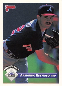 Tarjeta de béisbol Armando Reynoso 1993 Donruss #752 Expansión Draft Colorado Rockies - Imagen 1 de 2