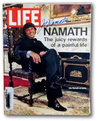 Joe Namath Signed Autographed LIFE Magazine 11/3/72 NY Jets JSA V68015 - Image 1 of 4