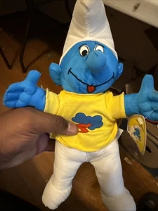 PELUCHE ANIMAL DE PELUCHE PITUFO AÑOS 80 VINTAGE 16" - Imagen 1 de 3