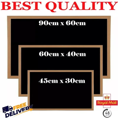 Blackboard Wooden Chalk Board Premium Framed Office Notice Menu Chalk Board Sign - Image 1 of 4