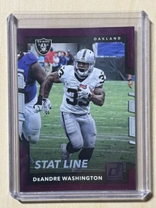 2017 Donruss SEASON STAT LINE 1/54 DeAndre Washington #12 Oakland Raiders