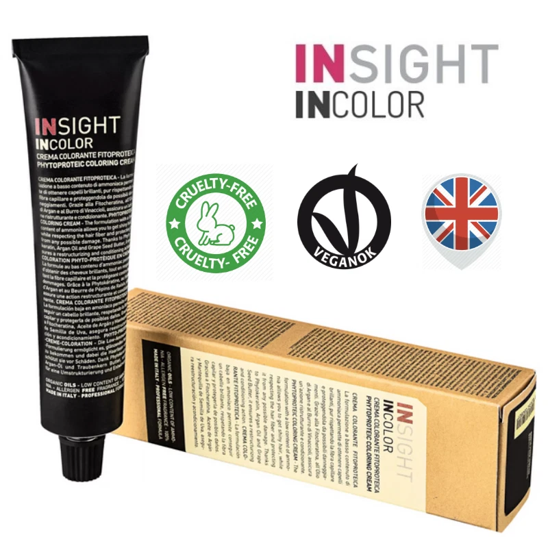 INSIGHT INCOLOR VEGAN Hair Dye Permanent Colouring Cream 100ml