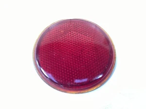 Vintage TEXAS HIGHWAY DEPT Red GLASS LENS Reflector Car Truck Bus Travel Trailer - Picture 1 of 10