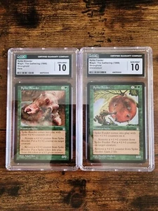 2x MTG ⭐CGC 10 GEM MINT!⭐ ⭐Spike Breeder & Spike Feeder⭐ Stronghold ⭐ 1998 Magic - Picture 1 of 10