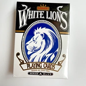 Mazo nuevo y sellado de cartas azul de David Blaine de los Leones blancos serie A - Imagen 1 de 5