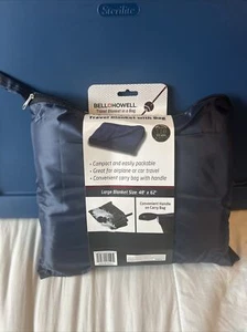 Bell+Howell Travel Blanket In A Bag Large Blanket     48”x62” Lightweight A8 - Picture 1 of 3