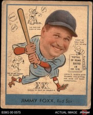 1938 Goudey Heads Up Jimmie Foxx #249 / #273 Red Sox 2 - GOOD B38G 00 0575