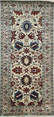 Intricate Indian - Transitional Floral Runner - Oriental Rug - 2.9 x 5.11 ft. - Image 1 of 4