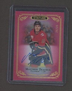 2019-20 Upper Deck Stature Update Autographs Red #26 Matthew Tkachuk 26/35