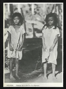 1961 -- POLYNESIE MOOREA FILLETTES DE LA FAMILLE D UN LEPREUX 3R718 - Picture 1 of 1