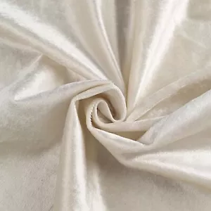 5 yards IVORY 65" wide Premium Velvet Fabric Bolt Wedding DIY Event Party Crafts - Picture 1 of 5
