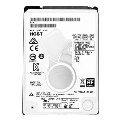 HGST 1Tb HTS541010A7E630 Sata III 32Mb Z5K1000 2,5" Zoll - Bild 1 von 4