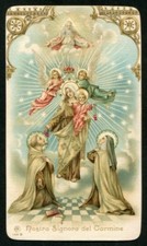 SANTINO 265 MADONNA DEL CARMINE HOLY CARD IMAGE PIEUSE IMMAGINETTA - AR106 B