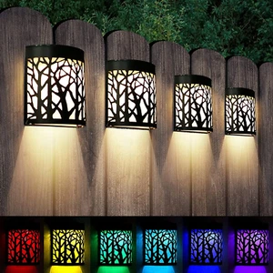 Solar Wall Lights Outdoor Wall Sconce Fence Lighting for Patio Front Door Yard D - Picture 1 of 8