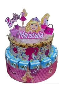 TORTA MERENDINE E SUCCHI TEMA BARBIE PER 20 BAMBINI SPEDIZIONE GRATUITA - Foto 1 di 1