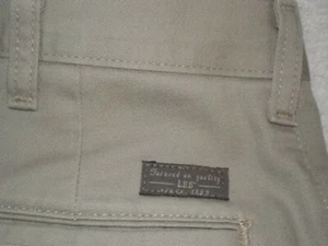 Men's Lee slacks / pants 36 x 34 flat front tan BMS-J389-035 dress work - Picture 1 of 8