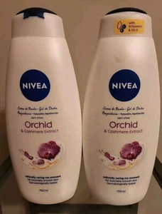 2 Nivea Orchidee & Kaschmir Extrakt Duft 25,3 Oz Feuchtigkeit Duschgel Pflege NEU - Bild 1 von 2