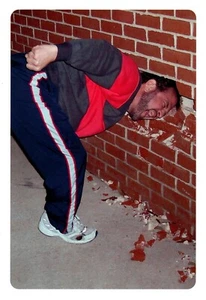 Funny Happy Belated Late Birthday Banging A Brick Wall Hallmark Greeting Card - Picture 1 of 3