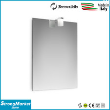 Specchio da bagno MADE IN ITALY con lampada led 45x65 50X70 60X80 reversibile