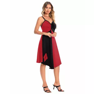 2024 Suicide Squad Isekai Cosplay Harley Quinn Kostüm Damen sexy Kleid - Bild 1 von 5