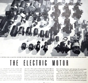 ARTÍCULO IMPRESO 1943 Electric Motor Science 6 Pg Rotación Magnética Celda Seca - Imagen 1 de 7