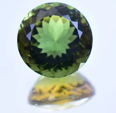 Natural Bi-Color Tourmaline 14.15 Ct Round Cut Rare AGL Certified Loose Gemstone - Image 1 of 4