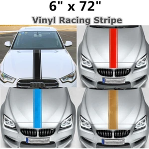 6" x 72" Vinyl Racing Stripe Pinstripe Decals Stickers 9 Color Stripes Trim - Picture 1 of 33