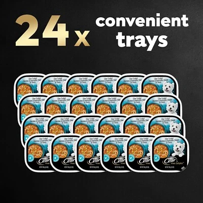 CESAR HOME DELIGHTS Wet Dog Food Slow Cooked Chicken & Vegetables Pack of 24 - Image 1 of 4