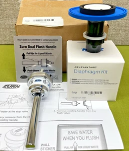 Zurn P6000-M-ADA-DF Dual Flush Handle + Zurn P6000-ECA-WS1 Diaphragm Kit - Picture 1 of 9