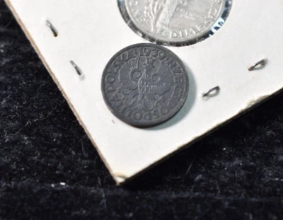 POLAND     ZINC  1 GROSZ  1939   GERMAN OCCUPATION - Image 1 of 4