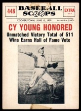 1961 Nu-Card Scoops #448 Cy Young (tape) *669