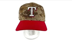 Texas Rangers Red & Camo Fanatics Authentic Adjustable Ball Cap Hat - Picture 1 of 9